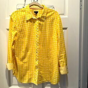 Yellow/white gingham Talbots shirt